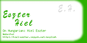 eszter hiel business card